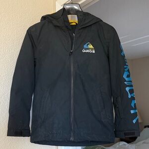 Quiksilver Black Jacket with Blue Logo
